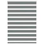 vidaXL Rullgardin zebra mörkgrå 100x100 cm tyg bredd 95,9 cm polyester