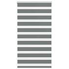 vidaXL Rullgardin zebra mörkgrå 75x100 cm tyg bredd 70,9 cm polyester