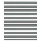 vidaXL Rullgardin zebra mörkgrå 125x100 cm tyg bredd 120,9cm polyester