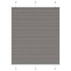 vidaXL Plisserad persienn antracit 105x150 cm tyg bredd 104,4 cm