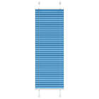 vidaXL Plisserad persienn blå 40x100cm tyg bredd 39,4cm polyester