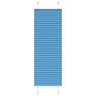 vidaXL Plisserad persienn blå 50x100cm tyg bredd 49,4cm polyester