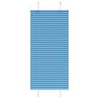 vidaXL Plisserad persienn blå 60x100cm tyg bredd 59,4cm polyester