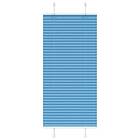 vidaXL Plisserad persienn blå 65x100cm tyg bredd 64,4cm polyester