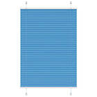 vidaXL Plisserad persienn blå 85x100 cm tyg bredd 84,4 cm polyester