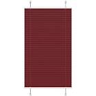 vidaXL Plisserad persienn Bordeaux röd 75x100 cm tyg bredd 74,4 cm