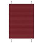 vidaXL Plisserad persienn Bordeaux röd 85x150 cm tyg bredd 84,4 cm
