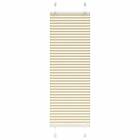 vidaXL Plisserad persienn cremefärgad 40x100 cm tyg bredd 39,4 cm