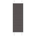 vidaXL Plisserad persienn svart 45x100cm tyg bredd 44,4cm polyester