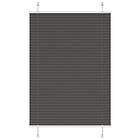 vidaXL Plisserad persienn svart 85x150 cm tyg bredd 84,4 cm polyester