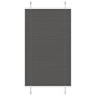 vidaXL Plisserad persienn svart 80x150 cm tyg bredd 79,4 cm polyester