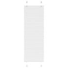 vidaXL Plisserad persienn vit 45x100cm tyg bredd 44,4cm polyester