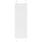 vidaXL Plisserad persienn vit 50x100cm tyg bredd 49,4cm polyester