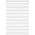 vidaXL Rullgardin zebra vit 105x150 cm tyg bredd 100,9 cm polyester