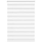vidaXL Rullgardin zebra vit 105x100 cm tyg bredd 100,9 cm polyester