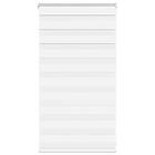 vidaXL Rullgardin zebra vit 80x100 cm tyg bredd 75,9 cm polyester