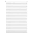 vidaXL Rullgardin zebra vit 115x100 cm tyg bredd 110,9 cm polyester