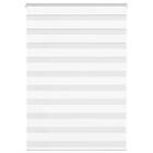 vidaXL Rullgardin zebra vit 100x100 cm tyg bredd 95,9 cm polyester