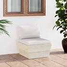 vidaXL Mittensektion med dynor till pallsoffa impregnerat granträ 3063362