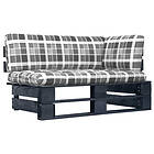 vidaXL Hörnsektion till pallsoffa svart impregnerad furu 3066590