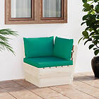 vidaXL Hörnsektion med dynor till pallsoffa impregnerat granträ 3063353