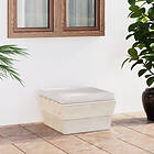 vidaXL Ottoman med dyna till pallsoffa impregnerat granträ 3063374