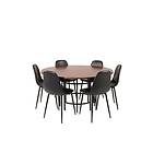 Venture Home Copenhagen Matgrupp 140cm Rund Med 6 Polar Stolar