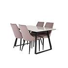 Venture Home Estelle Matgrupp 140cm Rektangulär Med 4 Leone Stolar