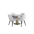 Venture Home Estelle Matgrupp 106cm Rund Med 4 Plaza Stolar 