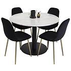 Venture Home Estelle Matgrupp 106cm Rund Med 4 Polar Stolar