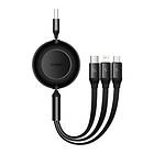 Baseus Bright Mirror USB 2,0 type A vers Micro USB, USB-C & Lightning M/M 1,1m 66W