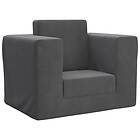 vidaXL Bäddsoffa för barn antracit mjuk plysch 4104804
