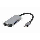 CableXpert USB-C 3.1 3-02 to HDMI 1x USB-A ,1x USB-C