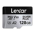 Lexar Professional Silver Plus MicroSDXC UHS-I U3 V30 A2 128GB 