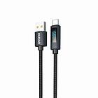 Dudao L7T USB-A USB-C 66W Kabel med LED Display 1m