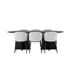 Venture Home Bootcut Matgrupp 230 cm Oval med 6 Evelina stolar Svart Matgrupper 