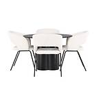 Venture Home Olivia Matgrupp 110 cm Rund med 4 Day Stolar Svart Matgrupper Vit,Svart