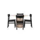 Venture Home Olivia Matgrupp 110 cm Rund med 4 Montros stolar Whitewash Matgrupp