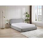 Vente Unique Lit coffre 180 x 200 cm Tissu Gris clair VANARI