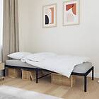 vidaXL Sängram metall svart 80x200 cm