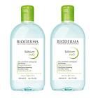 Bioderma Sebium H2O Purifying Cleansing Micellar Solution 500ml 2-pack