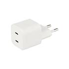 NÖRDIC Väggladdare 2xUSB-C 35W PD Nano PPS