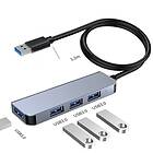NÖRDIC USB Hubb 4ports 4xUSB-A 3,0 5Gbps 1,2m kabel