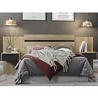 Vente Unique Tête de lit extensible avec chevets 140/160 cm Coloris : Naturel et noir PARATI