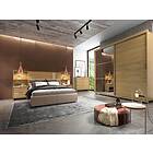 Vente Unique Tête de lit extensible avec chevets 140/160 cm Coloris : Naturel NOVOLI