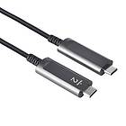 NÖRDIC 15m Aktiv AOC Fiber kabel USB 3,1 Gen2 Type C till Type C 4K 60Hz 10Gbps 