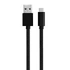 NÖRDIC 50cm USB3.2 Gen1 USB-C till A nylonflätad kabel snabbladdning 3A 5Gbps Power Delivery PD 60W