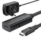 NÖRDIC aktiv 10m USB-C 3,0 SuperSpeed 5Gbps förlängningskabel hane till hona