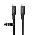 NÖRDIC 1,5 m USB4 USB-C till C nylonflätad kabel PD3.1 240W 40G 8K60Hz 4K144Hz