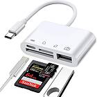 NÖRDIC USB-C Kortläsare 2 Slot SD, MicroSD 1xUSB-A 1xUSB-C UHS-I